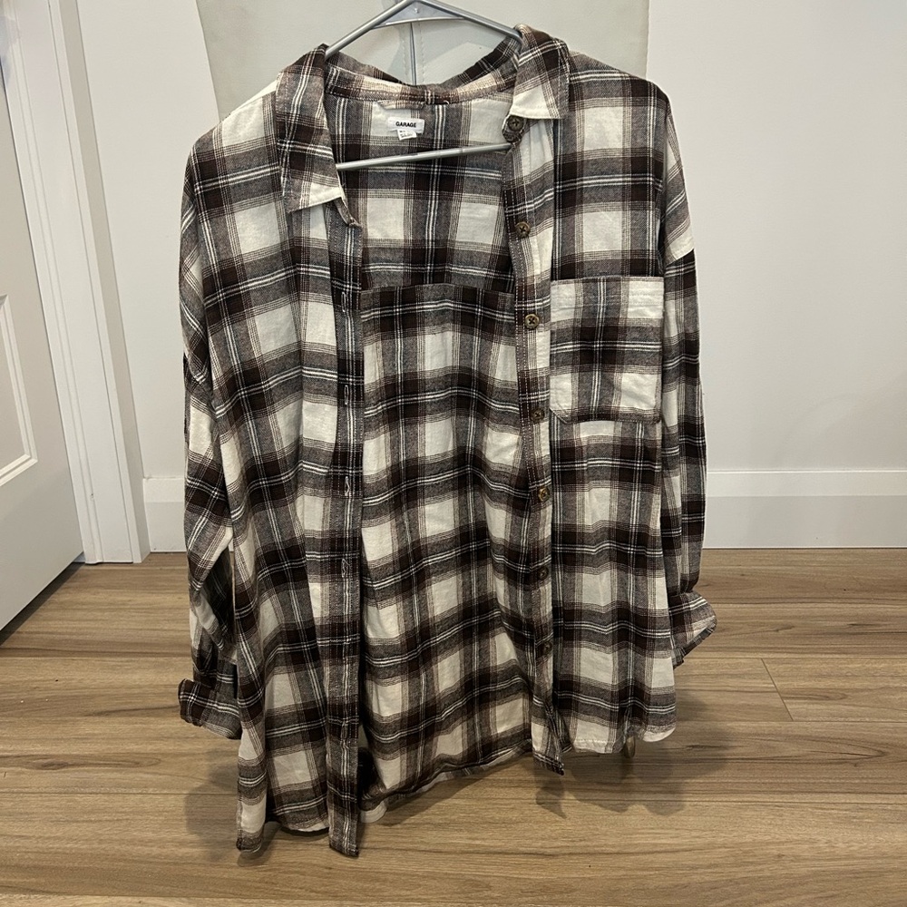 Plaid Button-Up Shirt